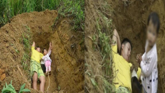 Fathers Where The Father Still Played In The Pit He Made For His Son, Touched Netizens